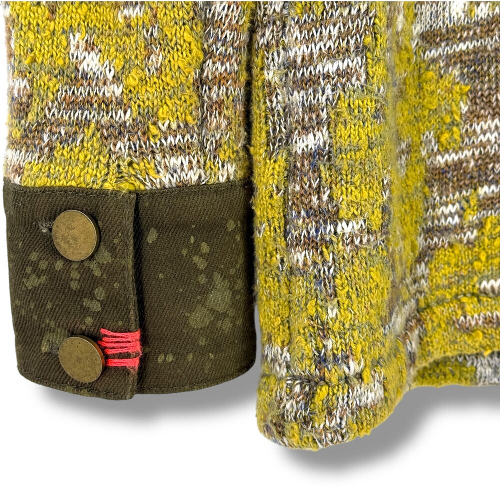 Pilcro Anthropologie Phoenix Knit Jacket Embroidered Sequin Bird Size Small - Picture 5 of 11